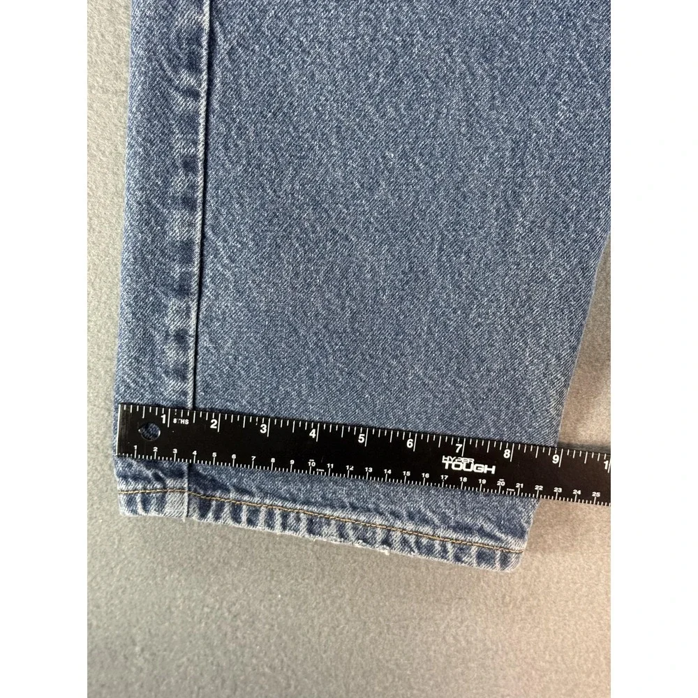 Levi's‎ 505 Jeans Mens 38x30 Medium Wash Blue Regular Straight Distressed Denim